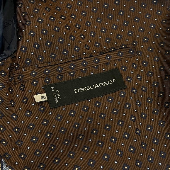 Dsquared2 100% Silk Geometric Jacquard Blazer - Picture 7 of 10